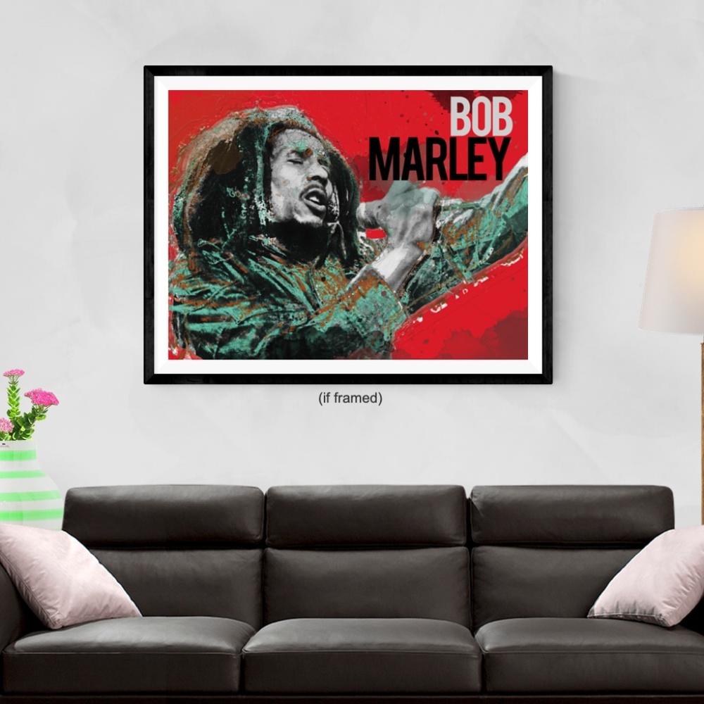 Bob Marley Poster Music Art Print (24x18)